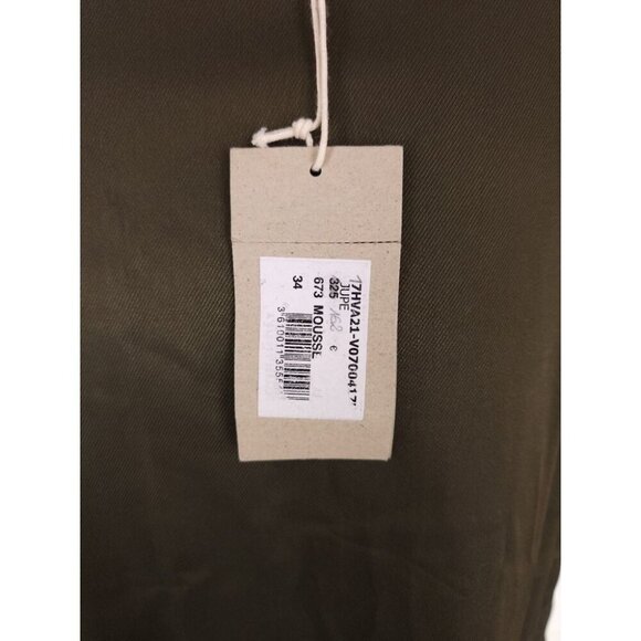 Vanessa Bruno Velvet Mid-length Skirt Size 34 S Mousse Brown - Picture 7 of 9